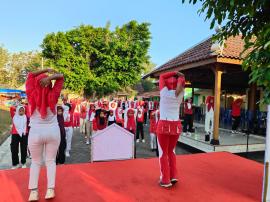 Senam dan Jalan Sehat Kalurahan Wunung Meriahkan HUT RI ke-80, Sediakan Berbagai Doorprize